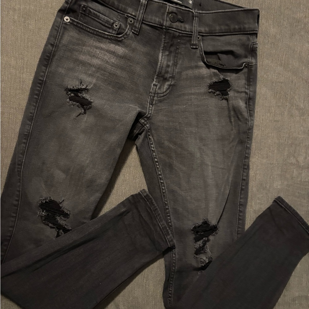 Hollister Charcoal Super Skinny Jeans